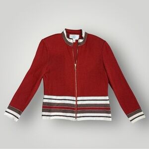 St John Sport Knit Jacket small Wool Blend Marie Gray Old Money luxury designer